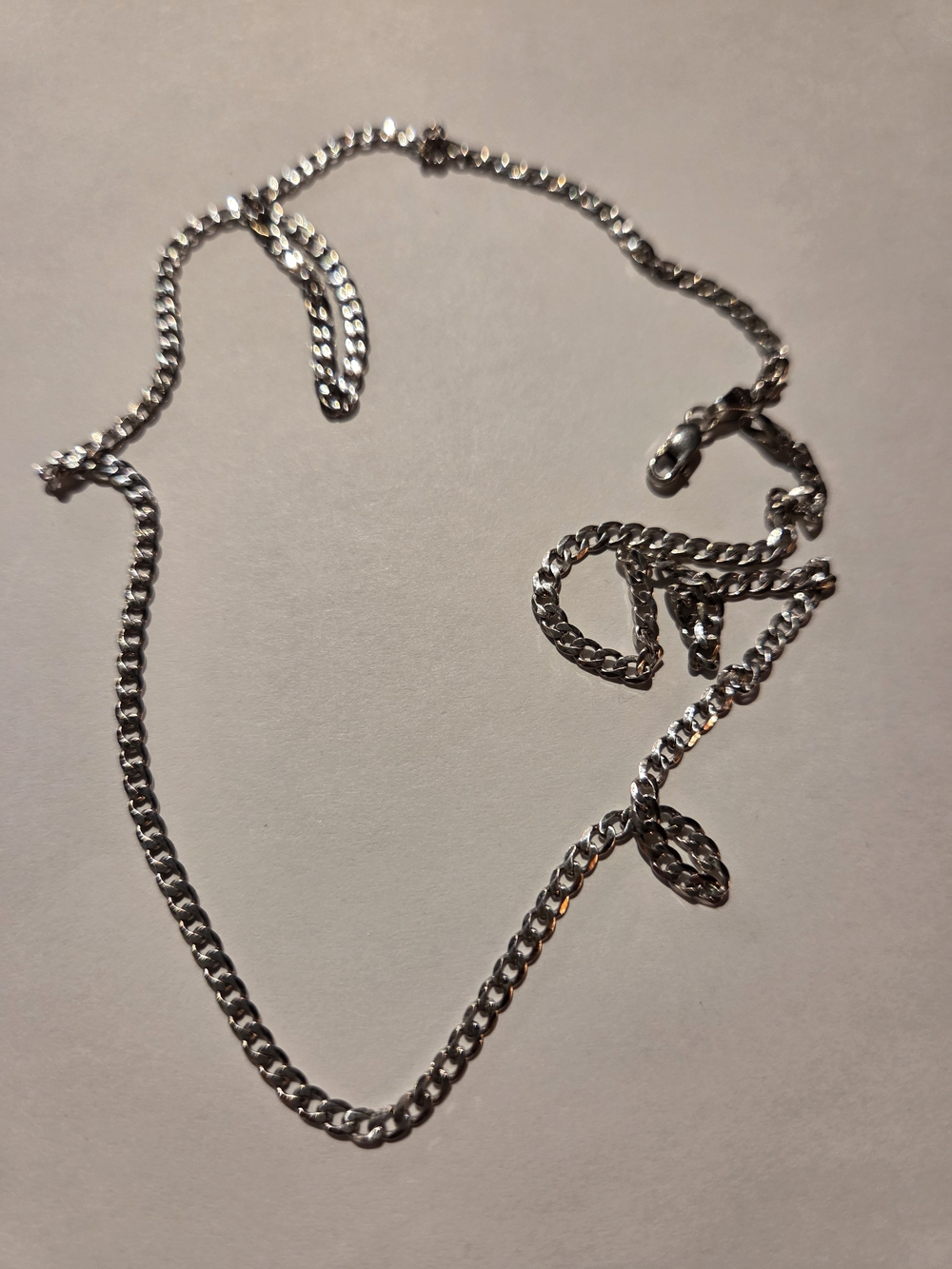 Sterling Silver 925 Curb Chain Necklace - Shiny Silver